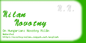 milan novotny business card
